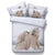 Polar Bear Mother and Cub Printed Cotton 3D 4-Piece Bedding Sets/ Duvet Covers