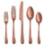 Mirabella Satin Copper 5-piece Flatware Place Setting