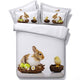Easter Bunny and Chick Printed Cotton 4-Piece 3D Bedding Sets/Duvet Covers