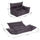 Faux Leather Convertible Folding Sofa Chair