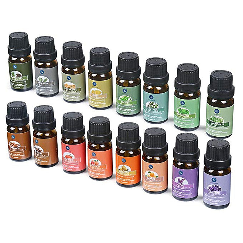 Lagunamoon Essential Oils Gift Set 6 Pcs Pure Essential Oils for Diffuser  Humidifier Massage Aromatherapy Skin & Hair Care 10ML (Lavender Eucalyptus  Lemongrass Orange Peppermint Tea Tree)