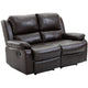 Double Seat Faux Leather Sofa