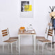 5 Piece Modern Wooden Dining Table and Chair Set