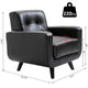 Single Faux Leather Sofa Chair