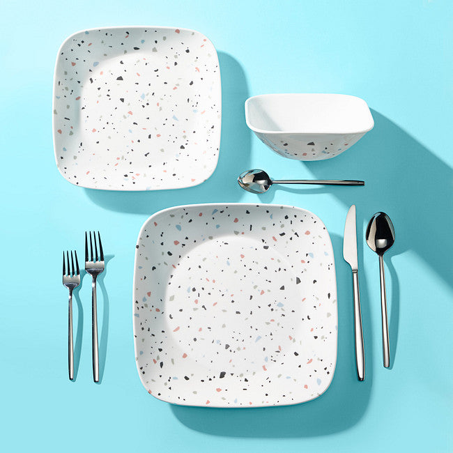 Plate Corelle Terrazzo Corelle Square 18 Piece Plate Set Corelle